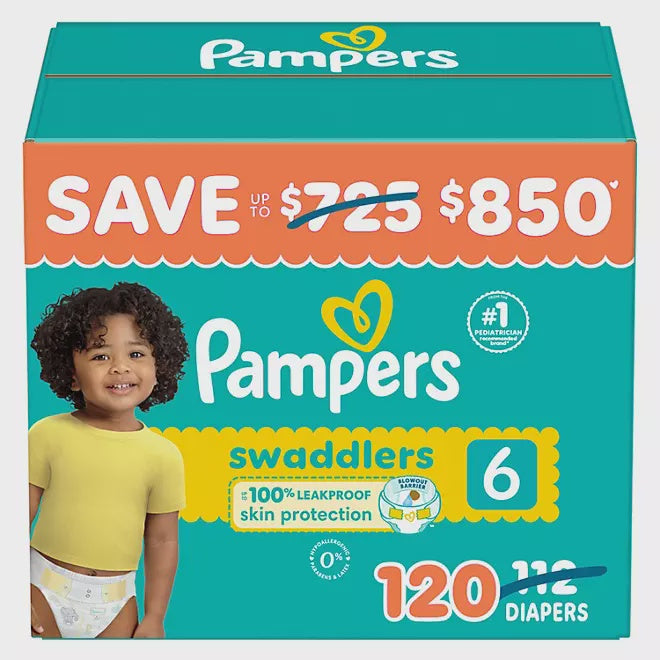 Pampers Swaddlers, Size 6, 120ct (preorder)