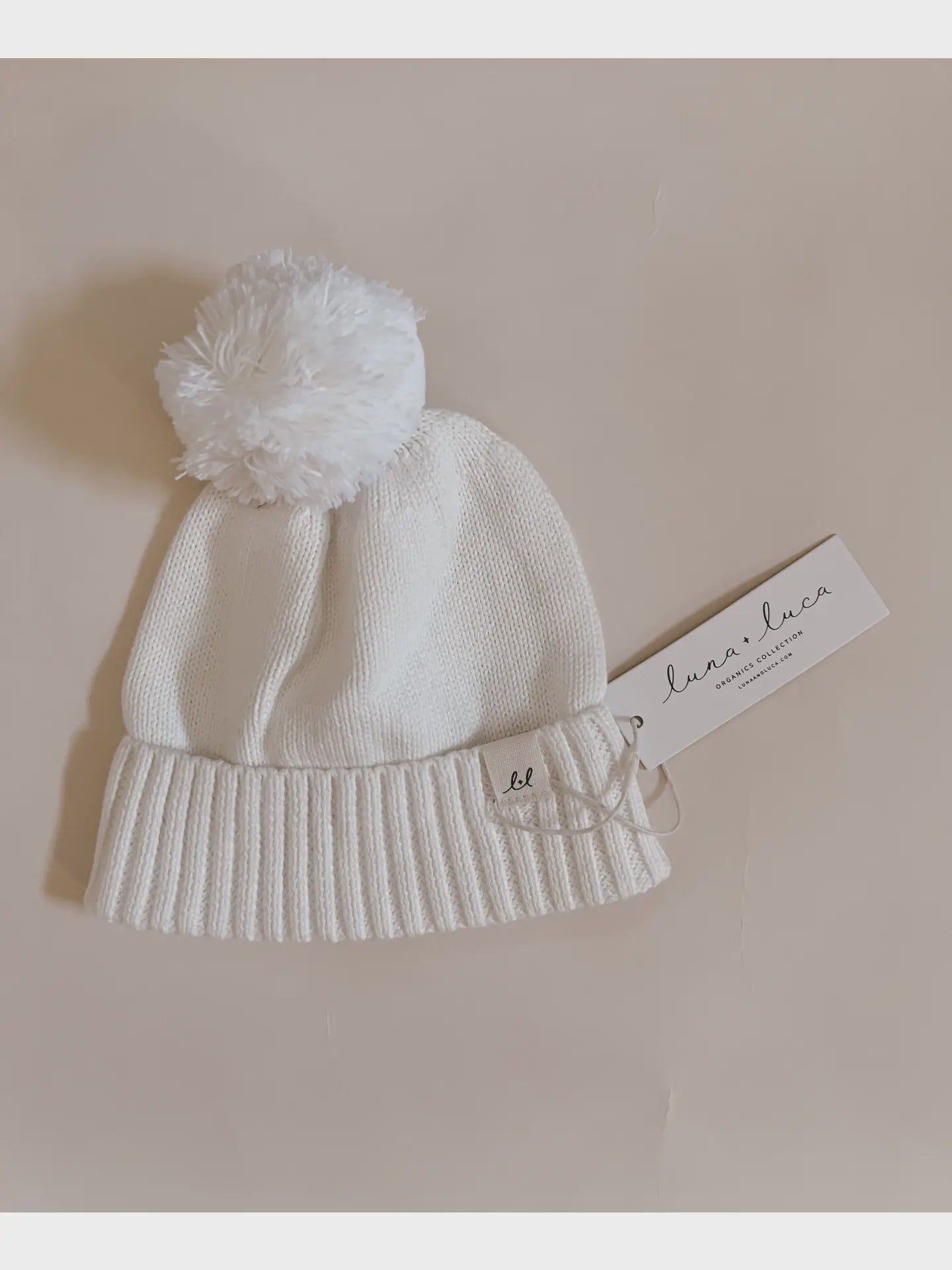 Luna + Luca Pom Beanie - White