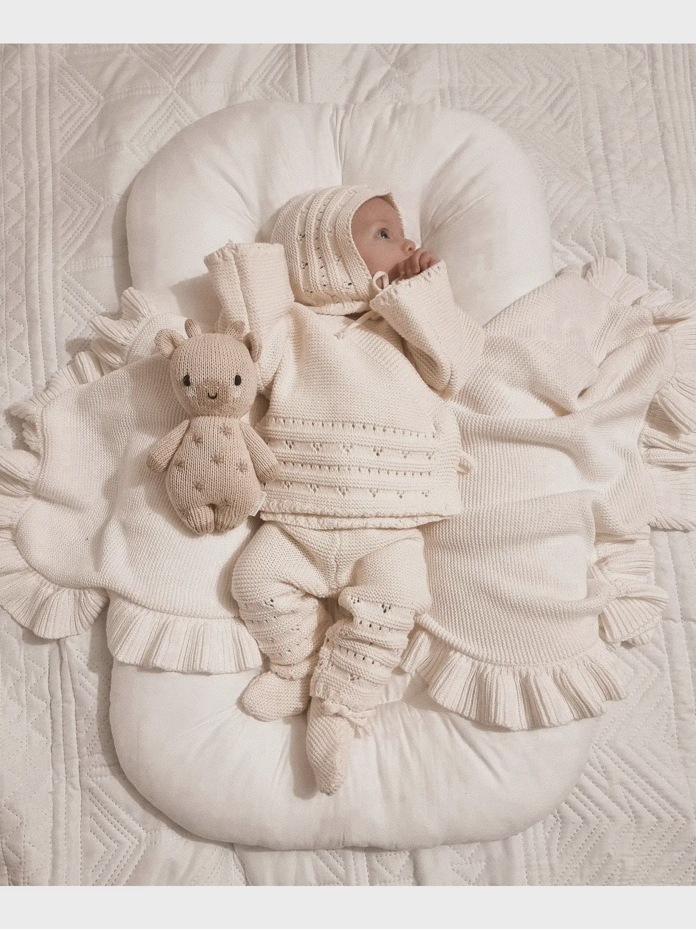 Luna + Luca Chunky Knit Bundle - Cream