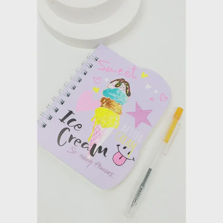 Ice Cream and Cup Cake Notebook with Pen Set