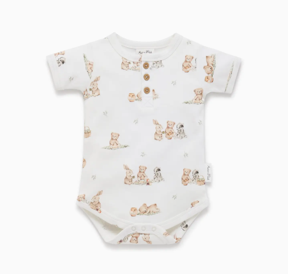 Teddy Picnic Onesie 0-3 months