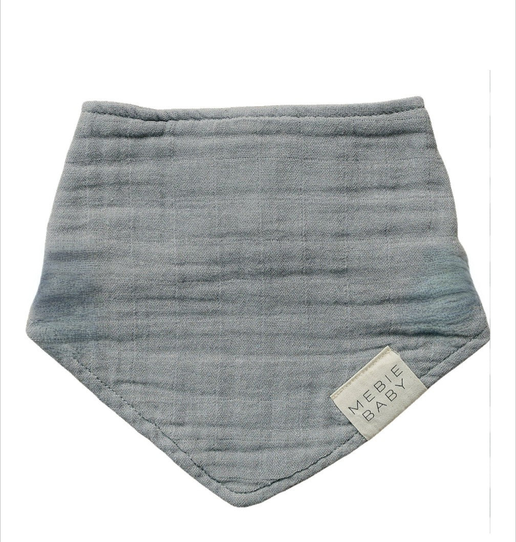 Dusty Blue Muslin Bib