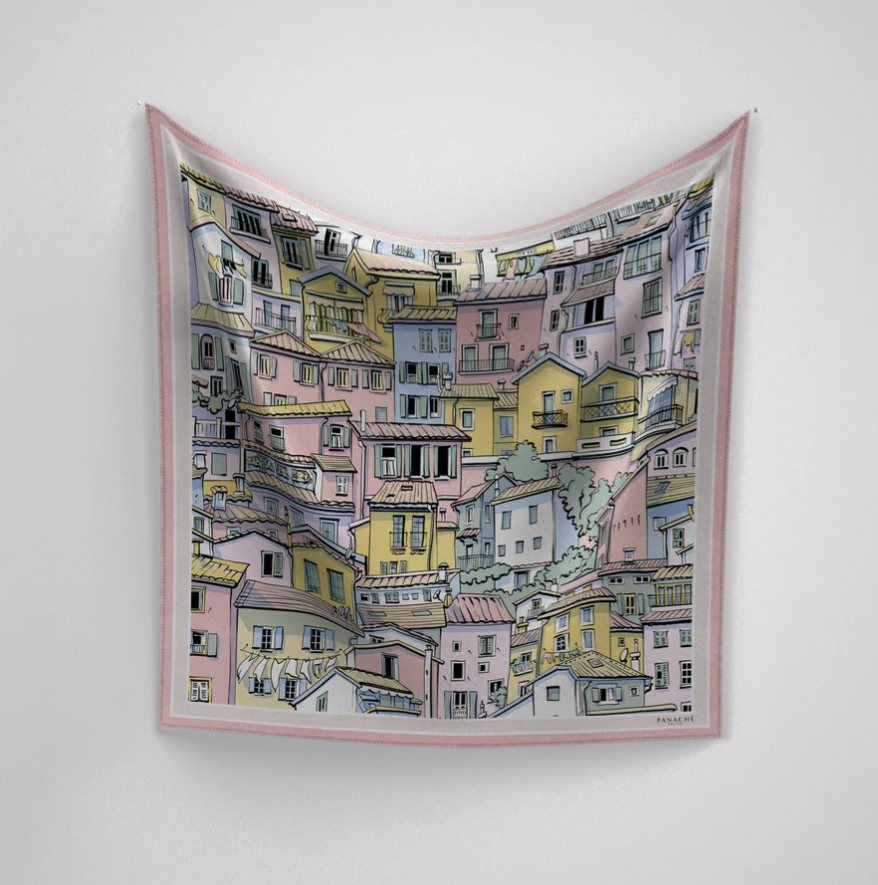 A City Life In Pale Pink Girls Scarf