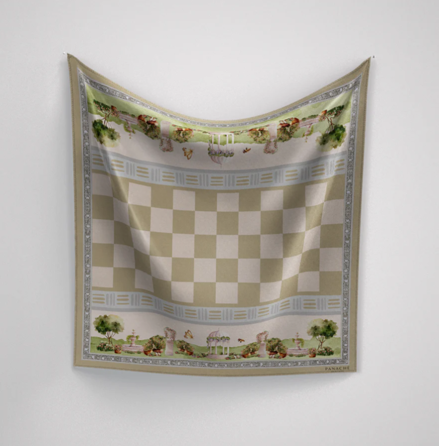 Enchanted Garden Tan Girls Scarf