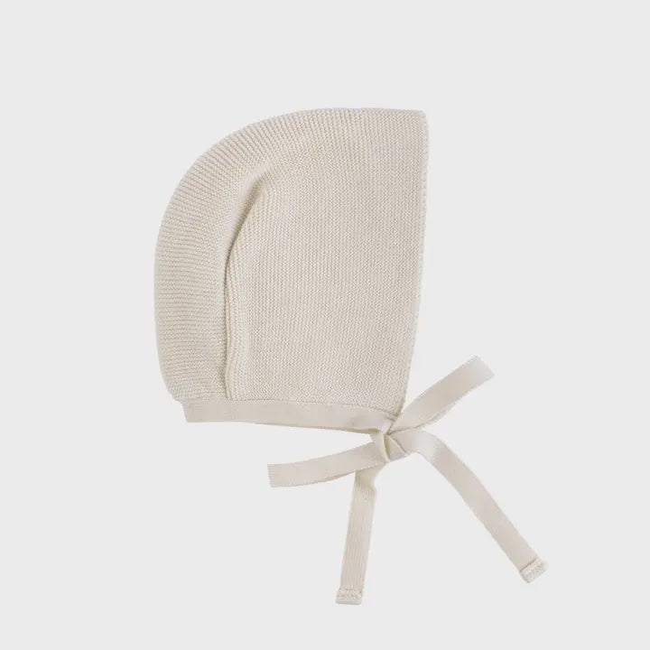 Classic Knit Bonnet, Ecru