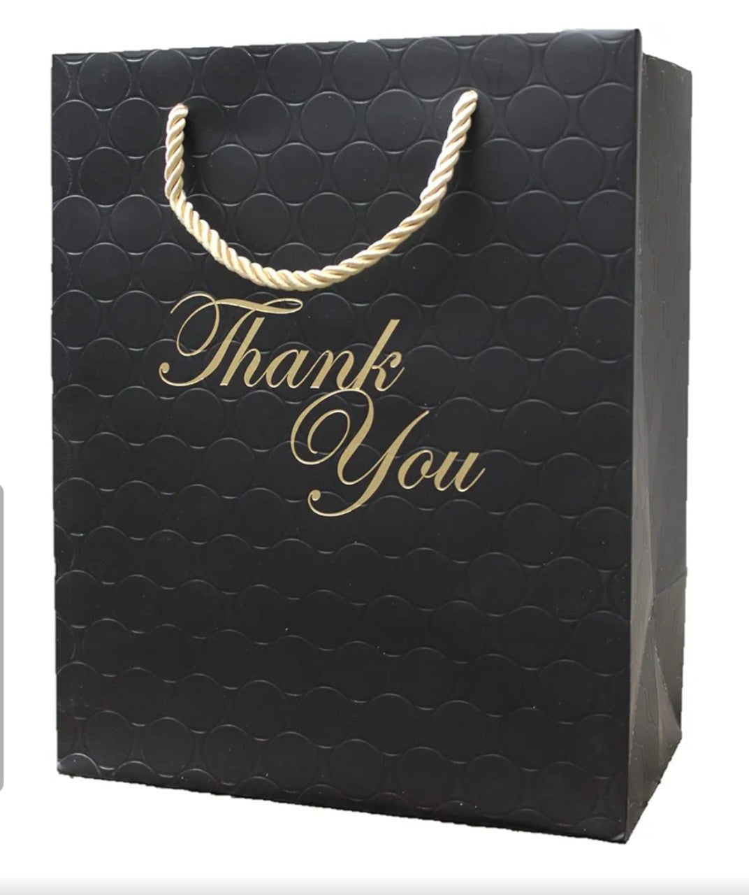Black Script Thank You Gift Bag 8x10
