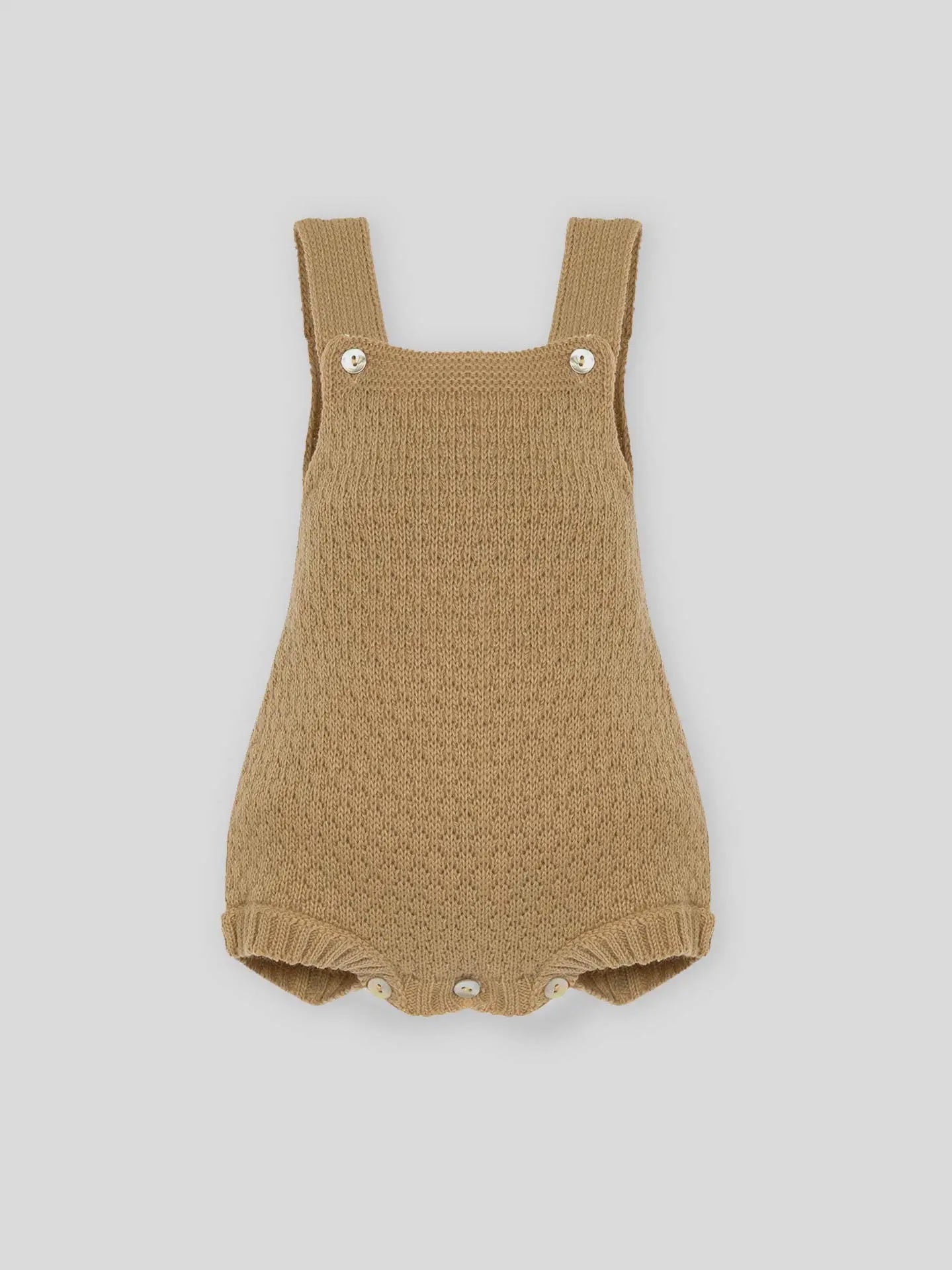 Minhon Knit Romper, Beige, 18m