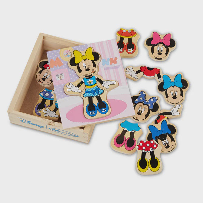 Melissa & Doug Minnie Mouse Wooden Mix & Match Dress-Up Puzzle