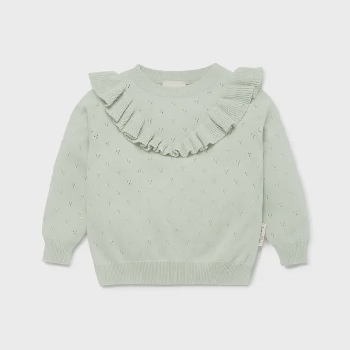 Sage Ruffle Knit Jumper, 1 yr