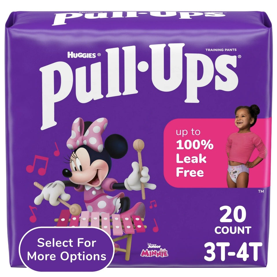 Pull-Ups Training Pants, Girls, 3T-4T (32-40 lbs), 20 Ct