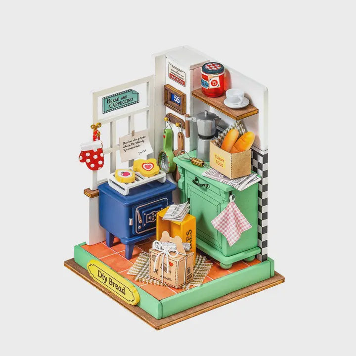 DIY Miniature House Kit: Afternoon Baking Time