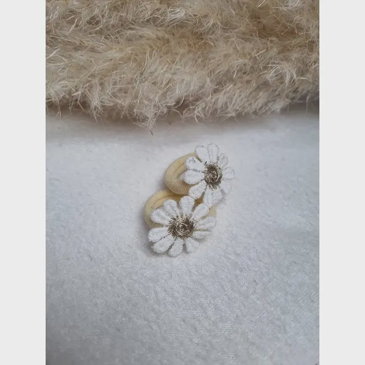 Gold Flower Baby Ponytails