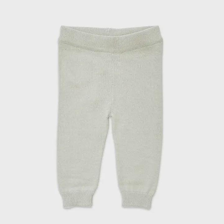 Pocket Sweater Knit Baby Legging Pants, Stone