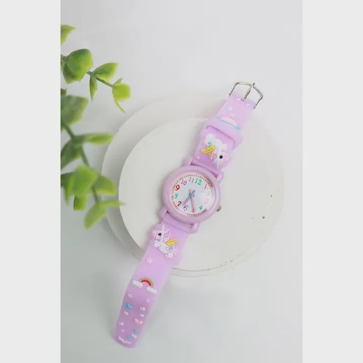 Kids Silicone Unicorn Analog Watch