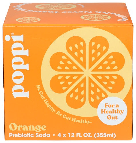 Poppi Orange, 4 pack