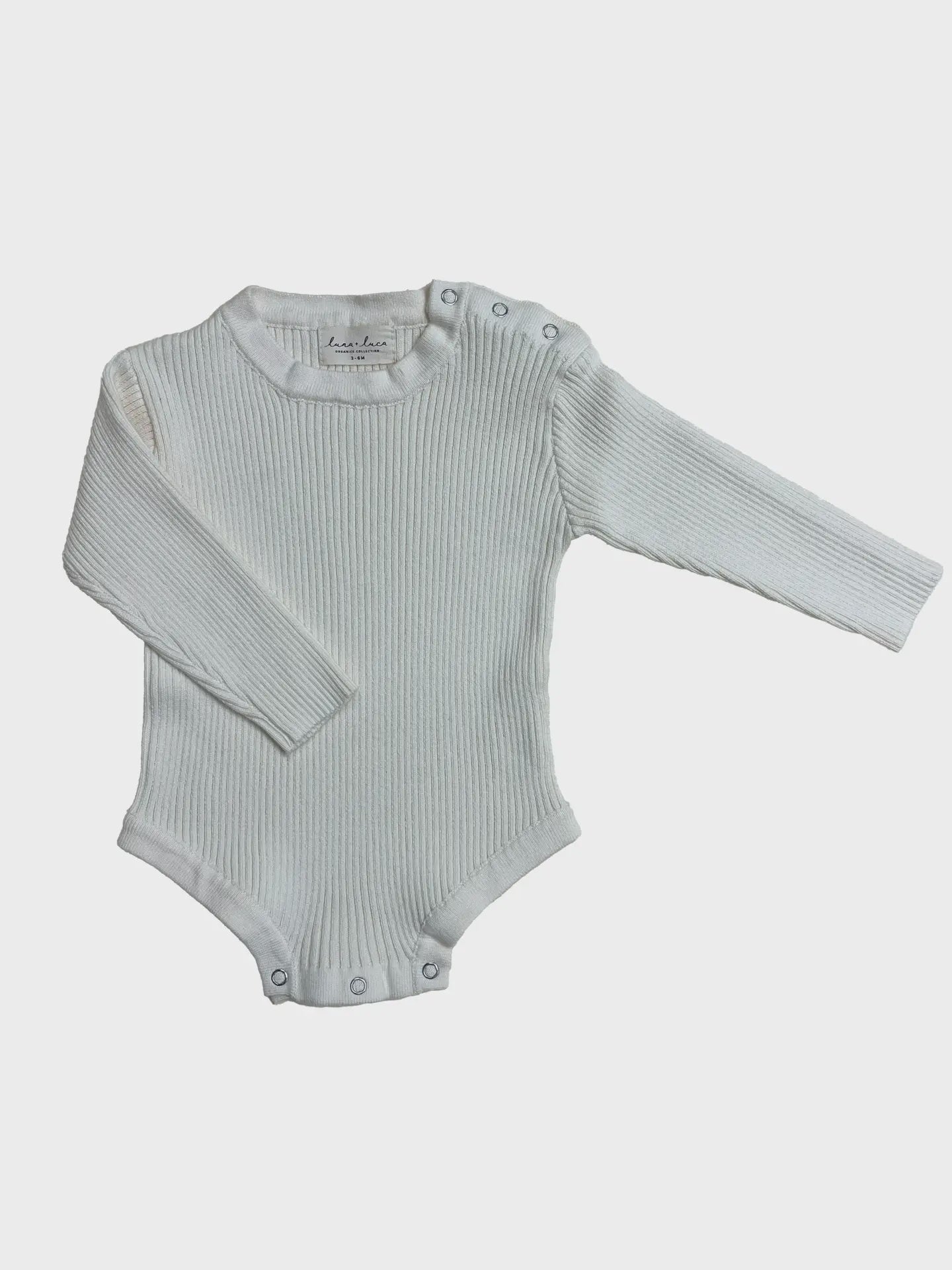 Luna + Luca Baby Rib Bodysuit - Cream