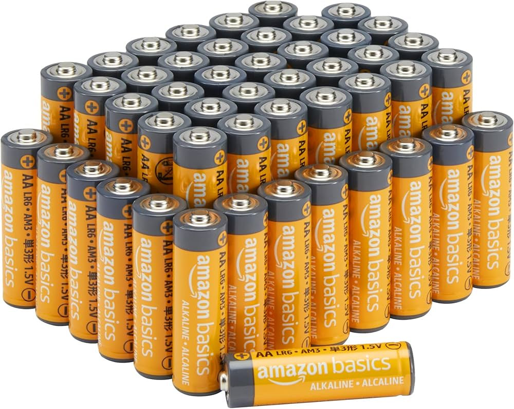 Amazon Basics 48-Pack AA Alkaline High-Performance Batteries, 1.5 Volt