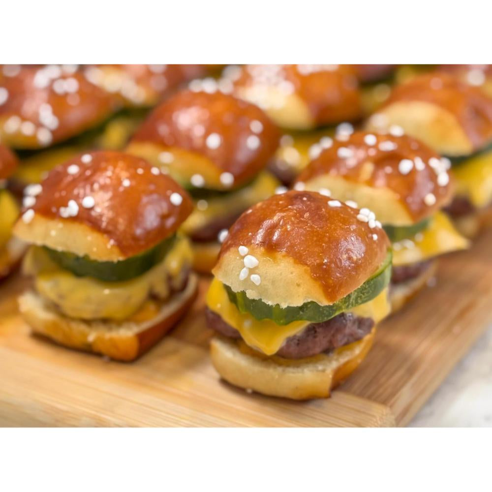 Appetizer Cheeseburger Mini Sesame Roll Frozen PFG