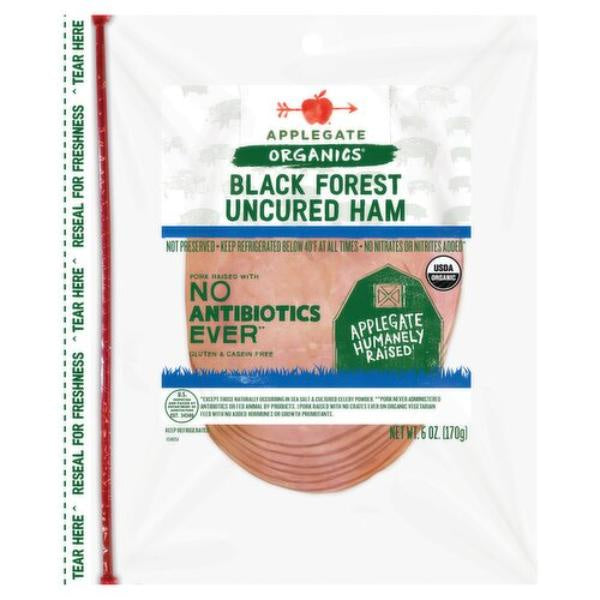 Applegate Black Forest Uncured Ham 6 oz