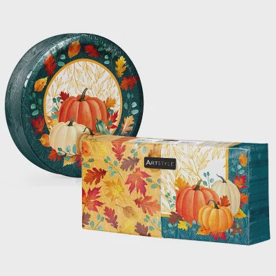 Artsyle Hello Harvest Paper Plates and Dinner Napkin Kit, 235 ct