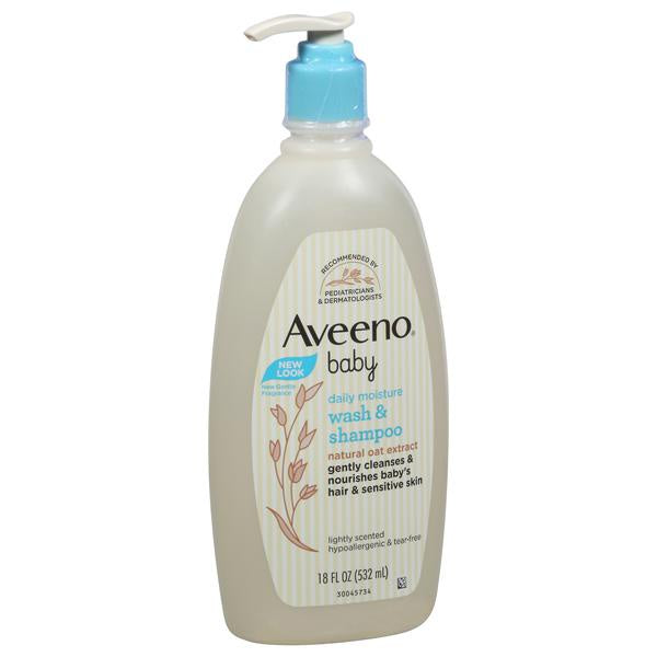 Aveeno Baby Daily Moisture Wash & Shampoo 18oz