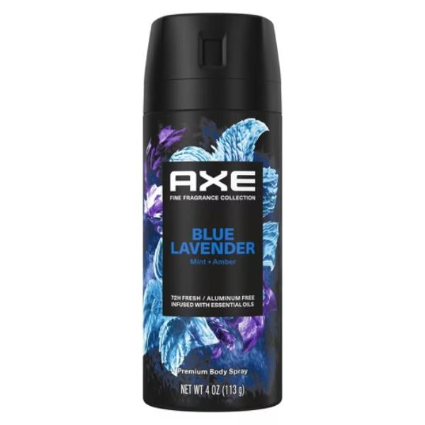 Axe Blue Lavender Deodorant Body Spray 4 oz