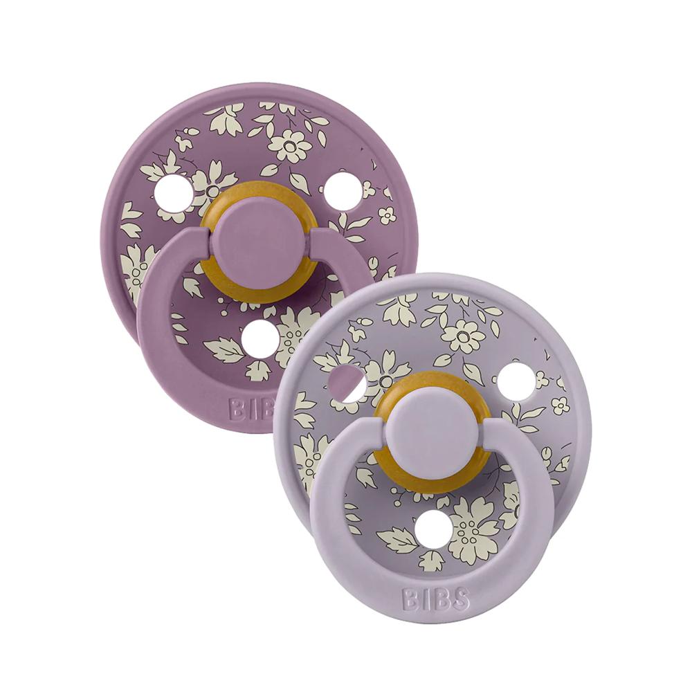 BIBS LIBERTY Colour Capel Fossil Grey Mix - Round Natural Rubber, Sz.1, 2pk