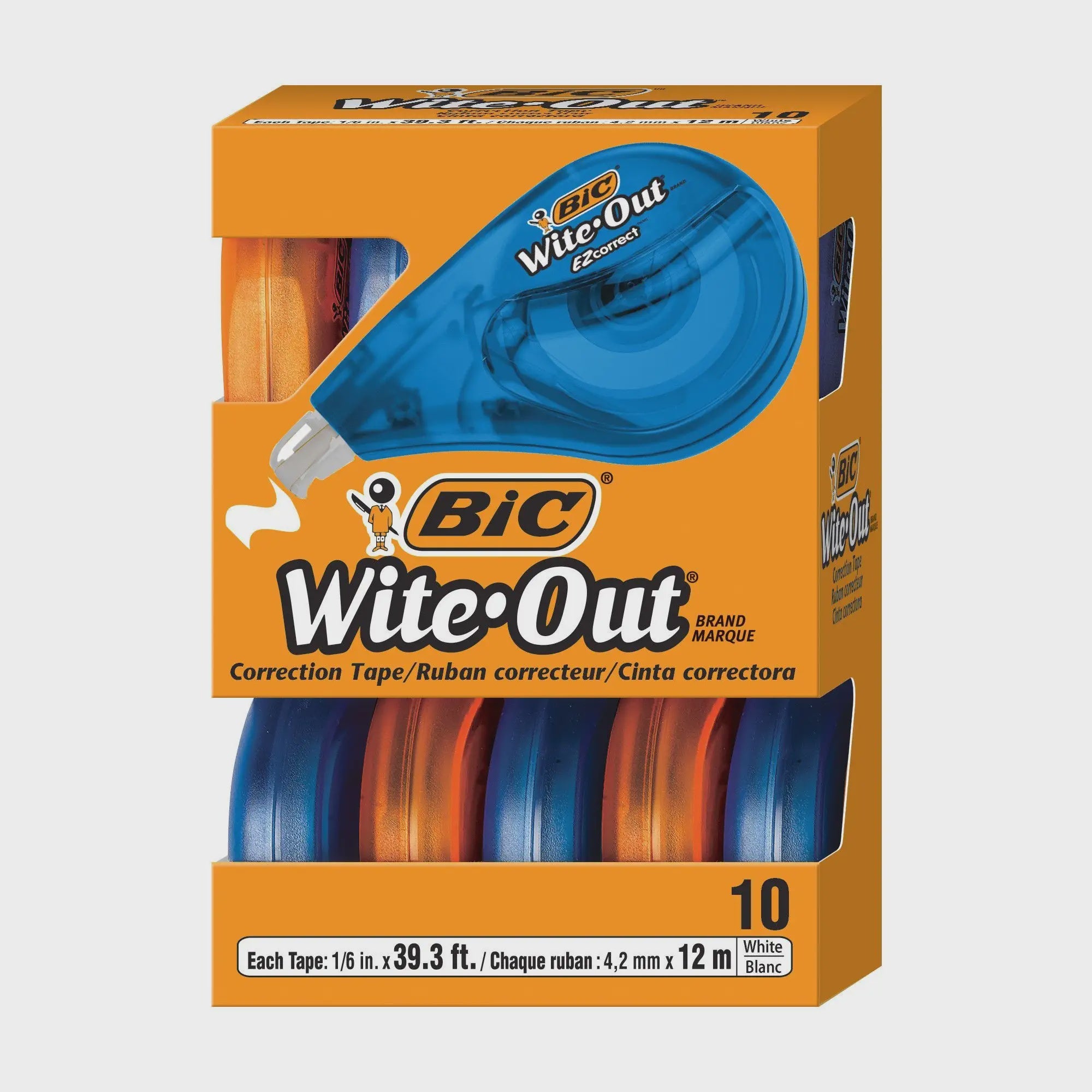 BIC Wite-Out Brand EZ Correct Correction Tape, 10-Count