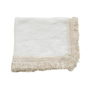 Harp Angel Fringe Swaddle Blanket