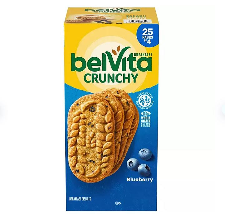 BelVita Blueberry Breakfast Biscuits 1.76 oz., 25 pk. (BPO)