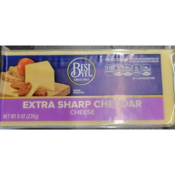 Best Yet Extra Sharp White Cheddar Bar 8 oz