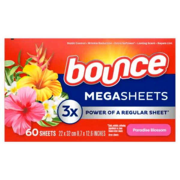 Bounce Dryer Mega Sheets 60ct - Paradise Blossom