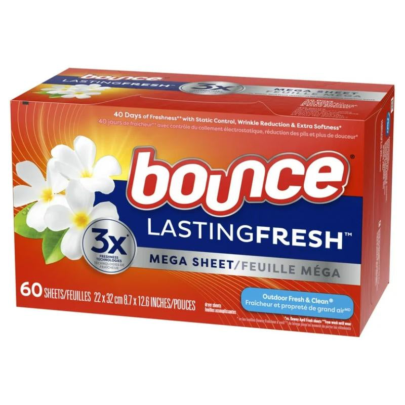 Bounce Dryer Mega Sheets Outdoor Fresh 60ct