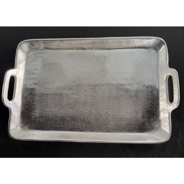 Brushed Silver Rec Tray - 11"x19"