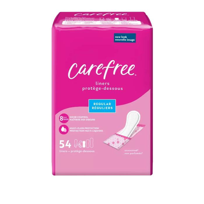 Carefree Panty Liners, Regular Wrapped, Unscented 54ct