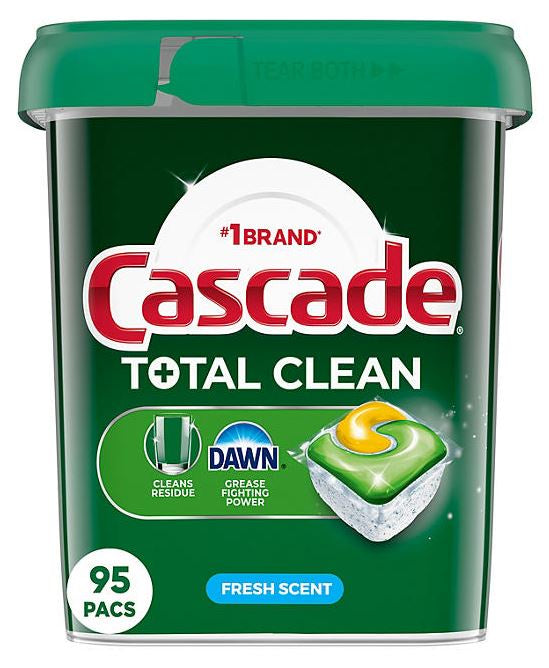 Cascade Total Clean Dishwasher ActionPacs 95ct (BPO)