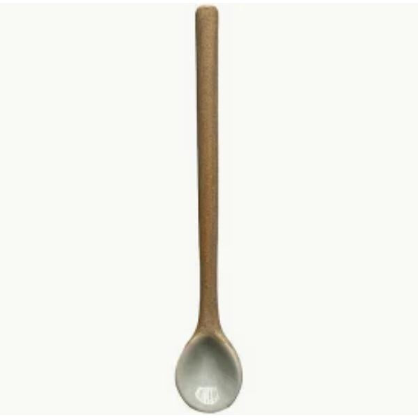 Ceramic Long Spoon - Gray/Tan 6"