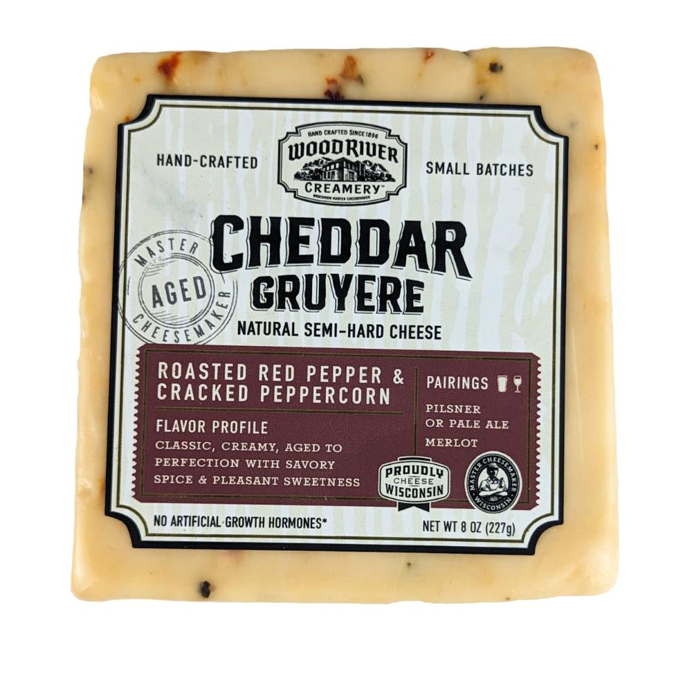 Cheddar Gruyere Roasted Pepper and Cracked Peppercorn 8 oz