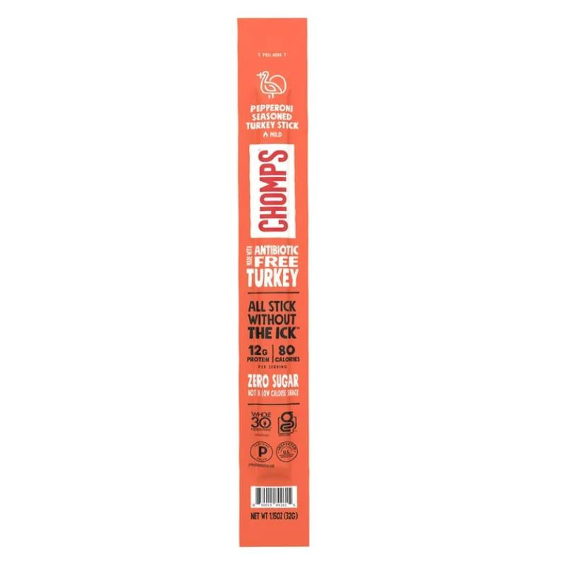 Chomps Free Range Turkey Stick Pepperoni 1.15oz