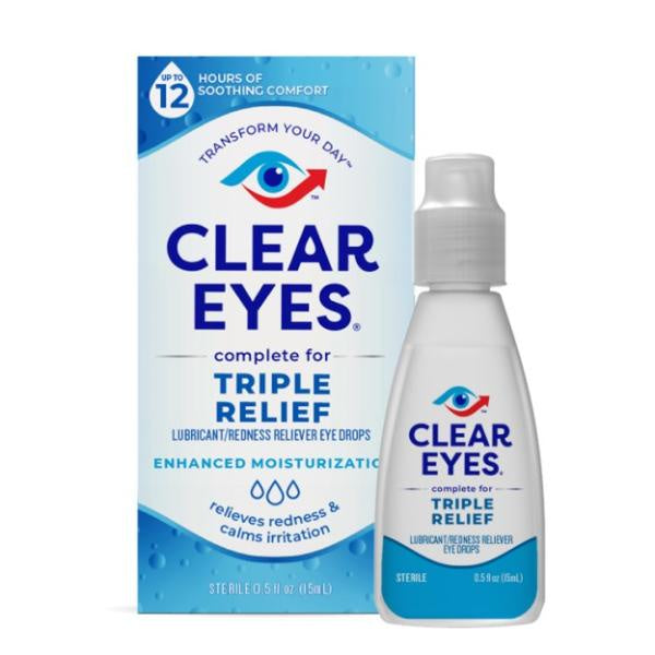 Clear Eyes Triple Relief Eye Drops, 0.5 fl oz