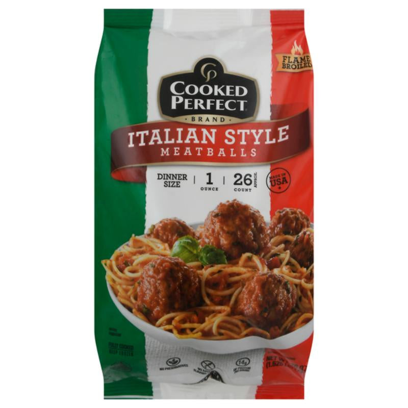 Cooked Perfect Italian Style Meatballs, 1 oz, 26ct