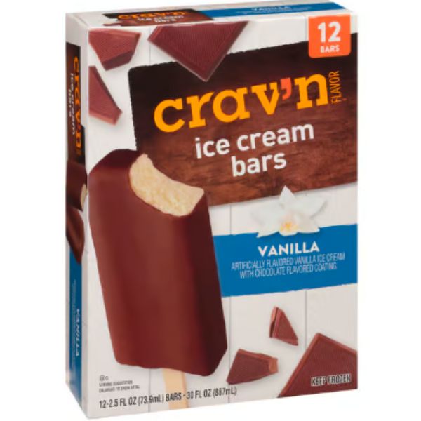 Crav'n Flavor Ice Cream Bars  12ct