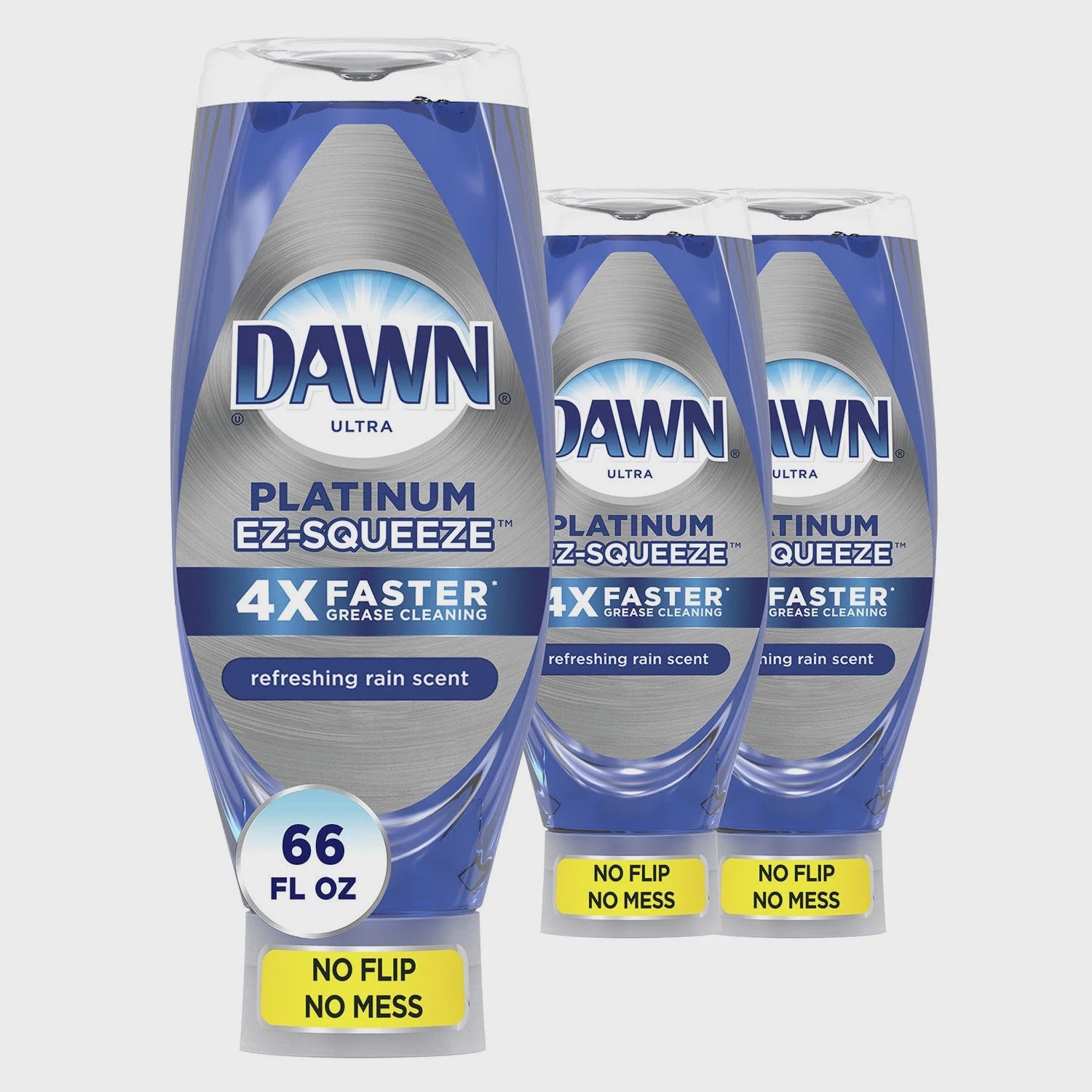 Dawn EZ-Squeeze Platinum Dishwashing Liquid Dish Soap, Refreshing Rain Scent, 22 fl. oz., 3 pk