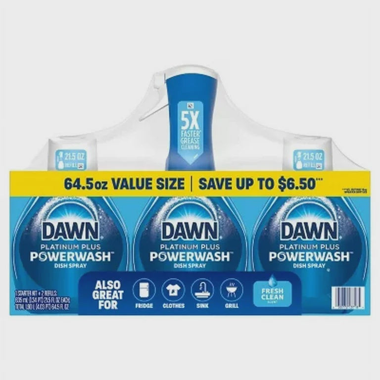 Dawn Platinum Powerwash Dish Spray & Refill Set, 1 spray & 2 refills