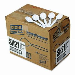 Dixie Plastic Cutlery, Heavyweight Spoons, 1,000/case