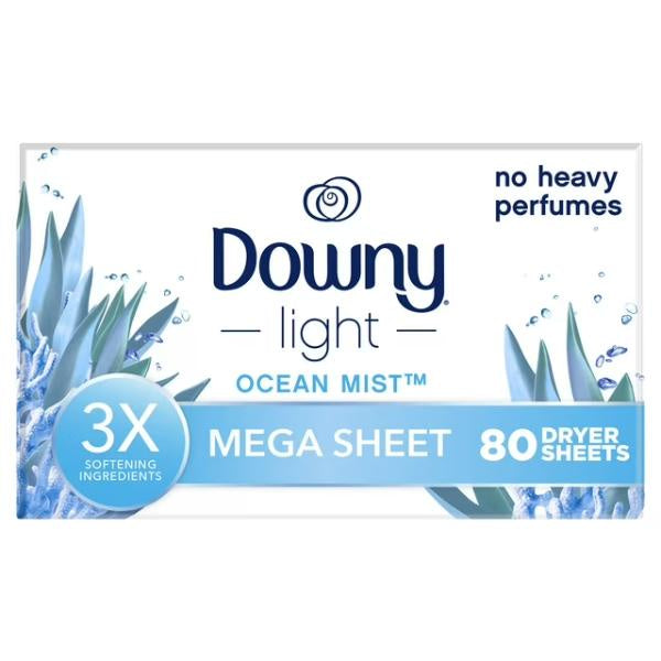 Downy Light Dryer Sheets 80ct