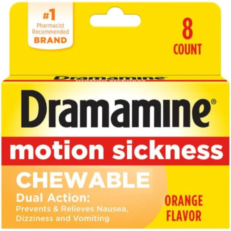 Dramamine Motion Relief Chewable Tablets, 8ct