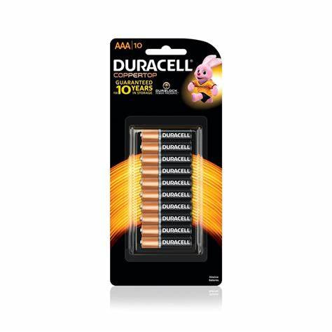 Duracell Coppertop AAA Batteries, 10 Count Pack