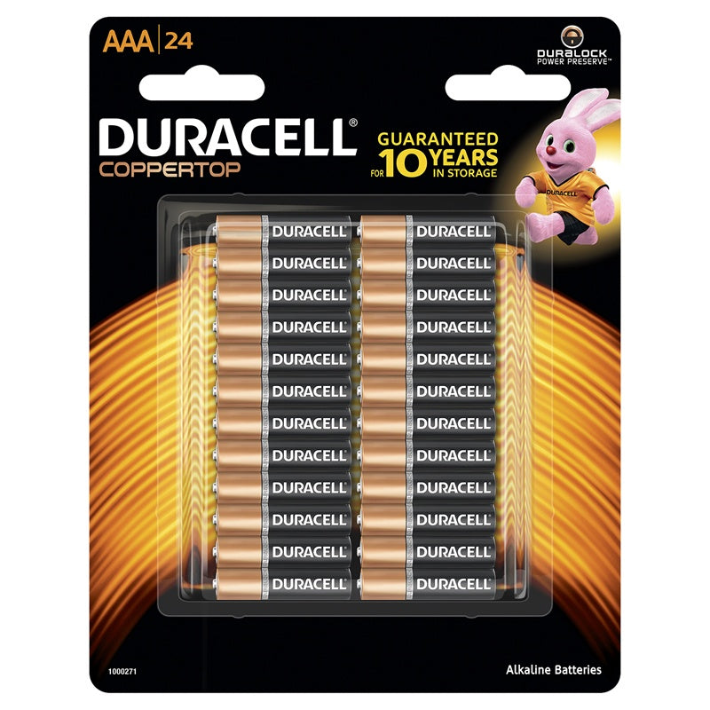 Duracell Coppertop AAA Batteries, 24 Count Pack