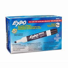 EXPO Dry Erase Markers, Black, 12ct